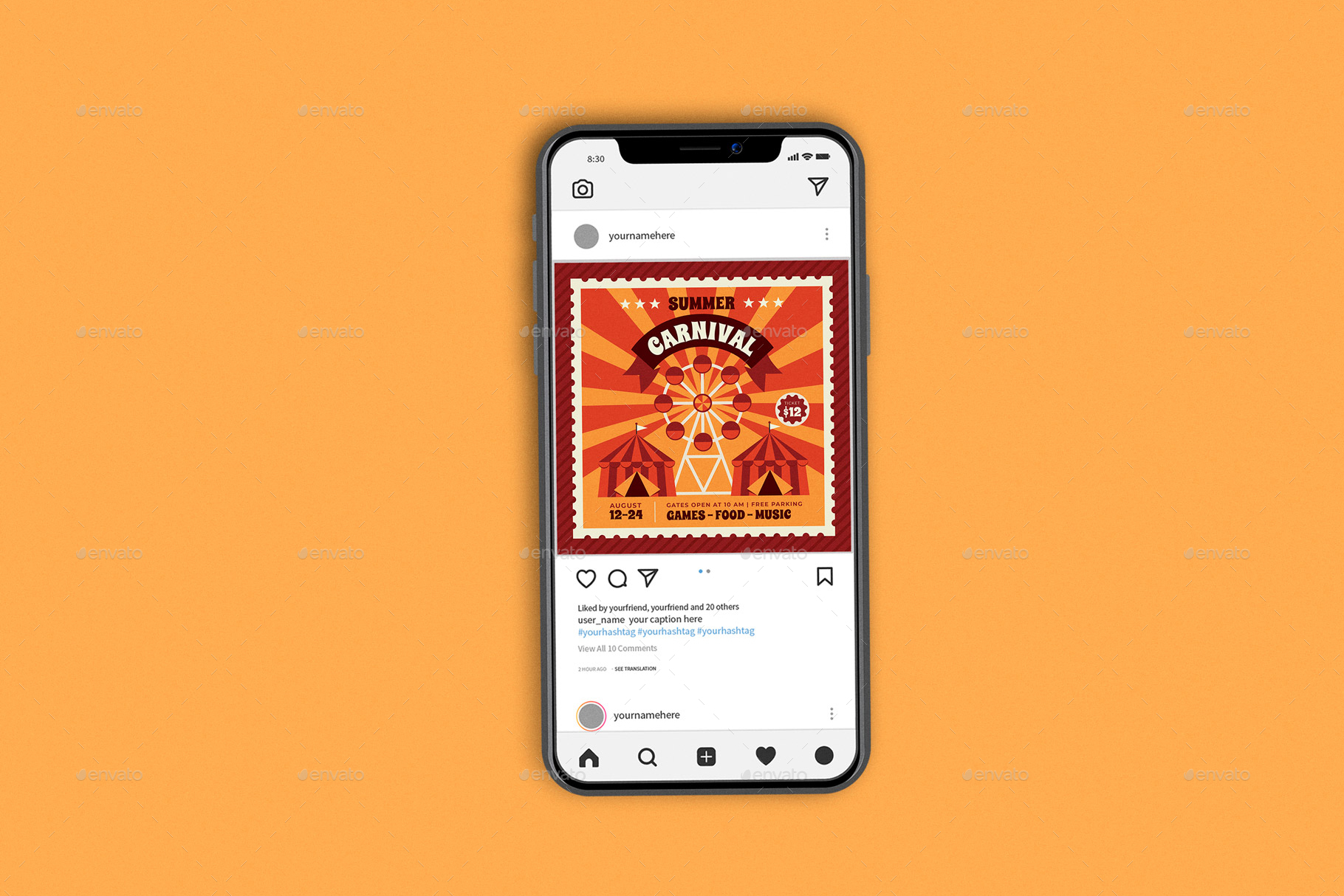 Summer Carnival Template Set, Print Templates GraphicRiver